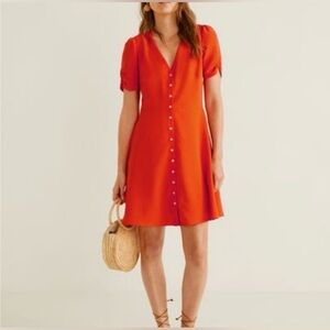 Mango Button Down Dress L